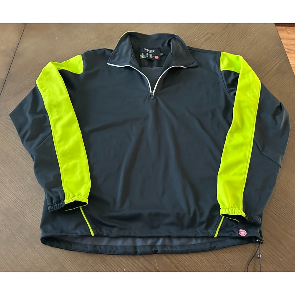 Galvin Green Mens L Black/Lime 1/4 Zip Pullover Windstopper Golf Jacket Pullover - Picture 8 of 12